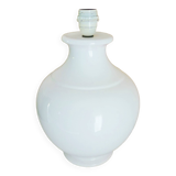 White glazed ceramic lamp, sleek design from the 60s/70s