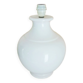 White glazed ceramic lamp, sleek design from the 60s/70s