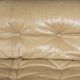 Italian 20thc beige "soriana" leather sofa by tobia scarpa for cassina