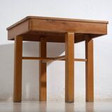 Antique solid wood work table – European side table – circa 1920–1950