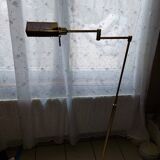 Vintage brass e-reader floor lamp