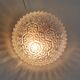 Ceiling light or wall sconce in moulded floral glass - 70s