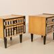 Pair of bedside table restyled swing door year 60