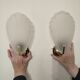 Pair of wall sconces shell lamps Art Deco frosted glass