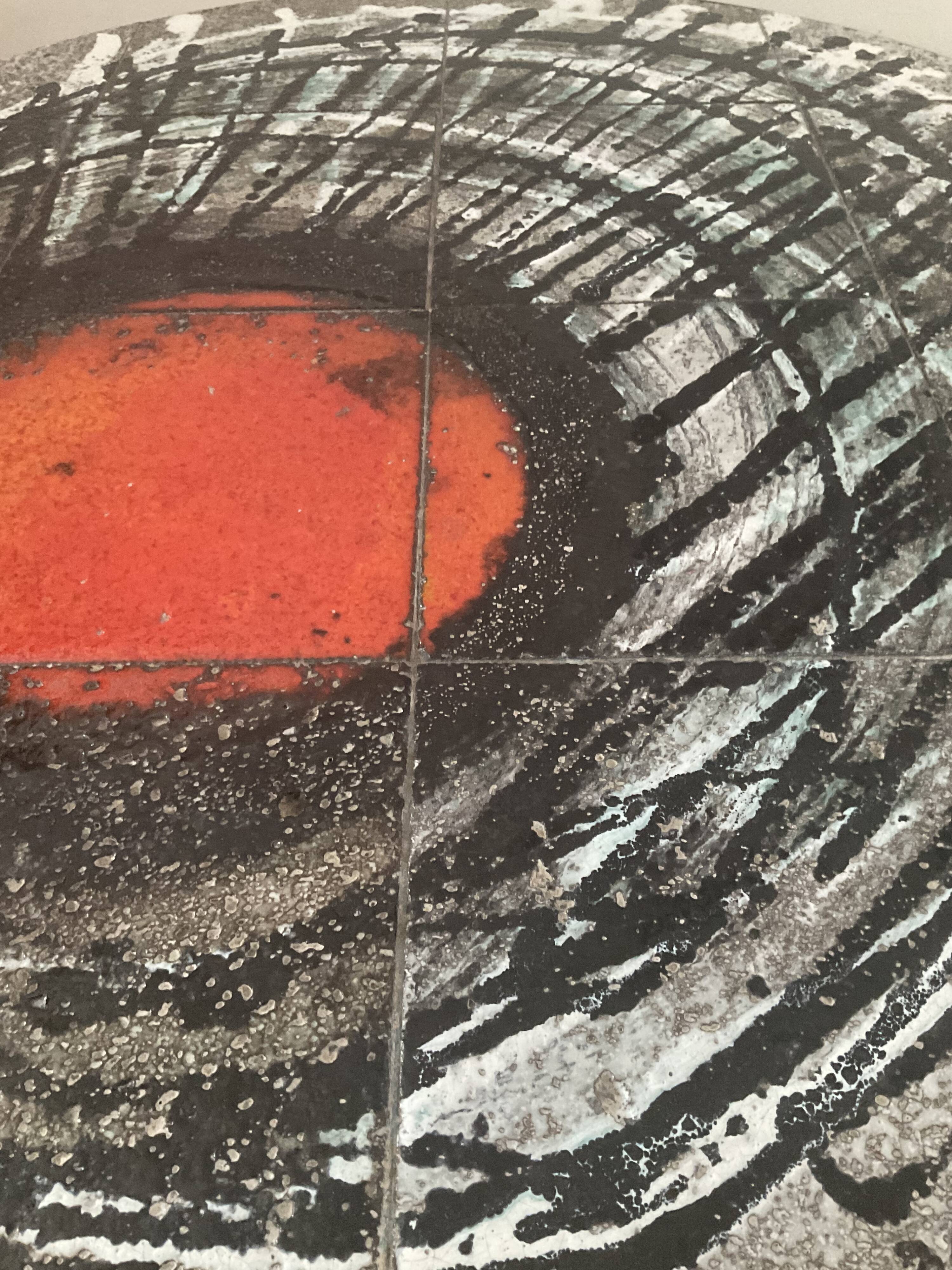 De Nisco coffee table from the 60s and 70s ceramic signed