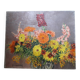 Ancient painting depicting a bouquet of flowers.