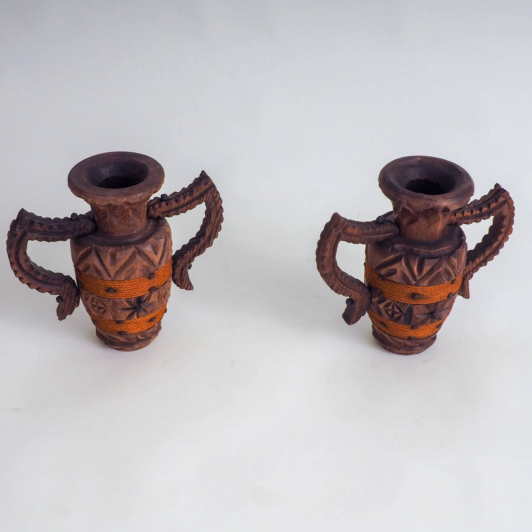Set of 2 Spanish Brutalist vases