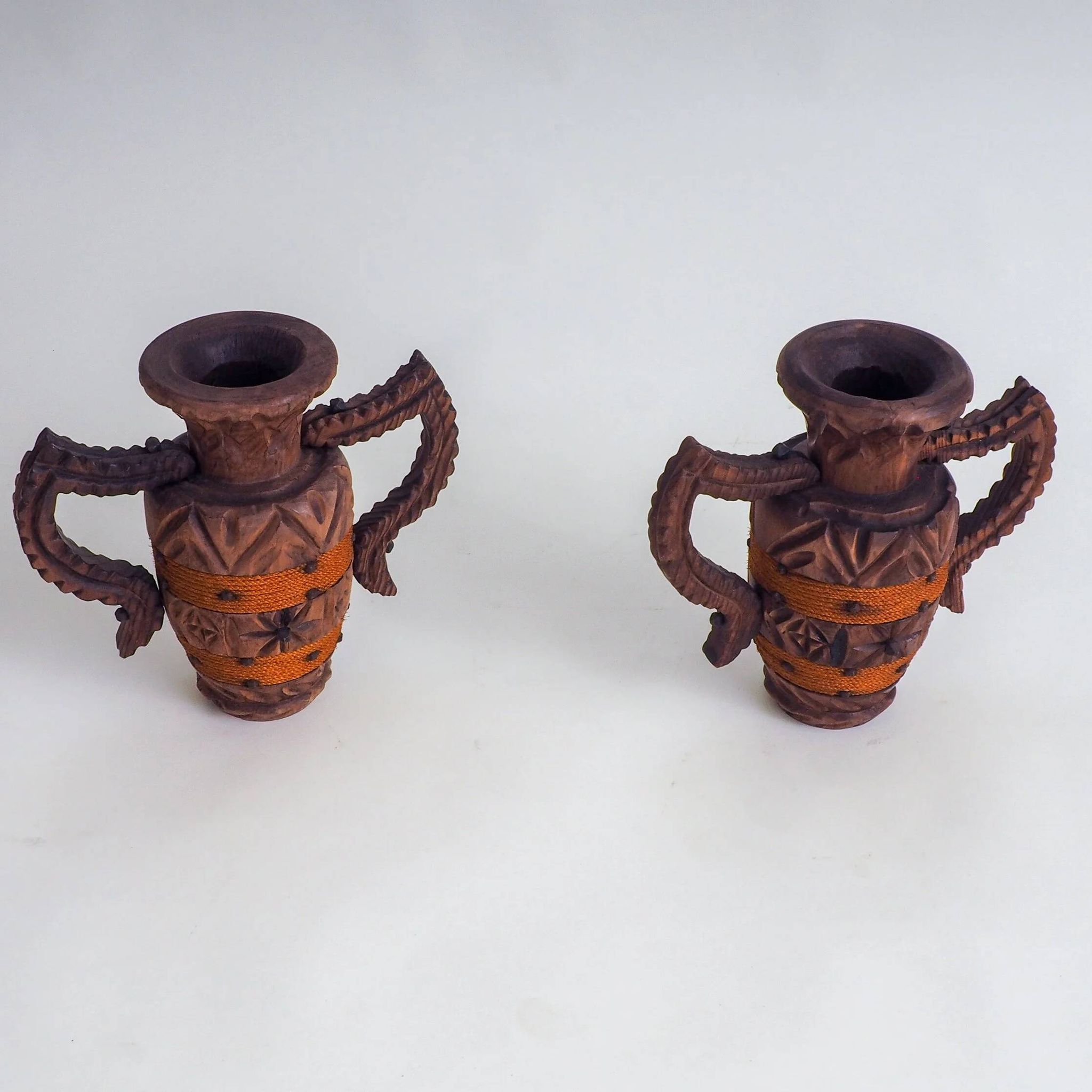 Set of 2 Spanish Brutalist vases