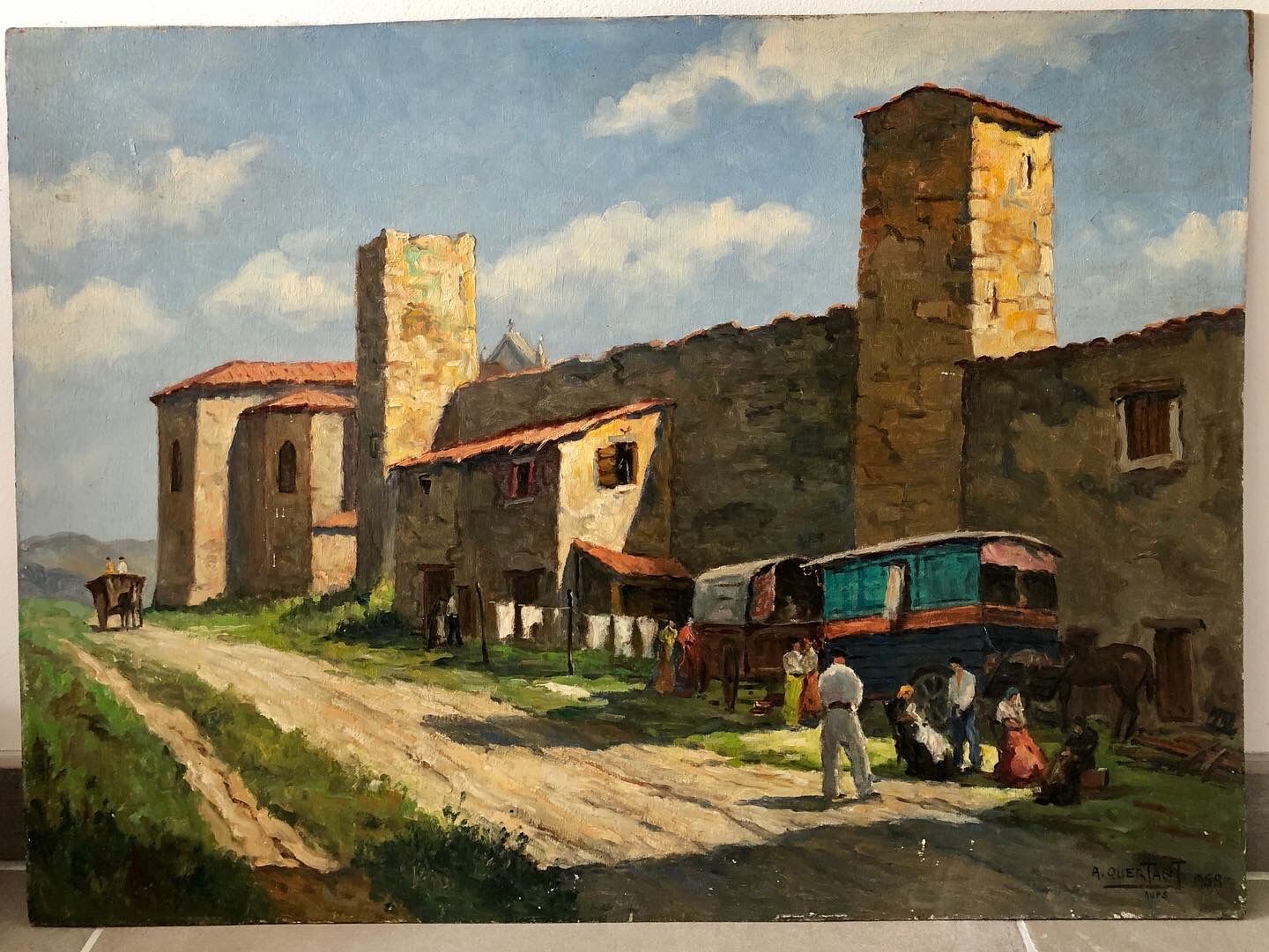 Huile sur bois signée