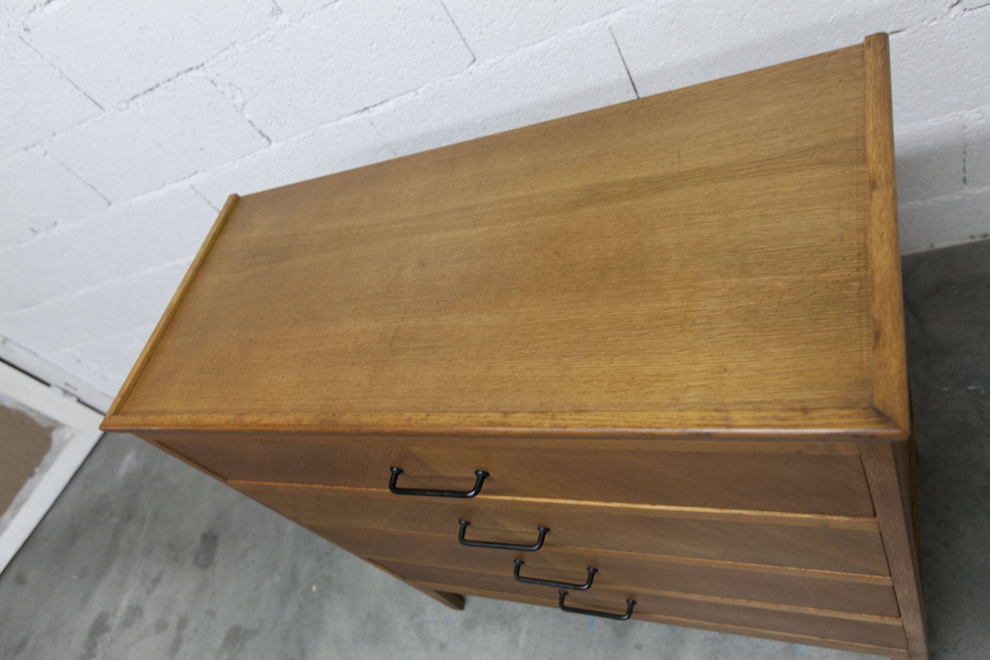 Scandinavian chest of drawers 1960 light oak clean and solid