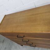 Scandinavian chest of drawers 1960 light oak clean and solid