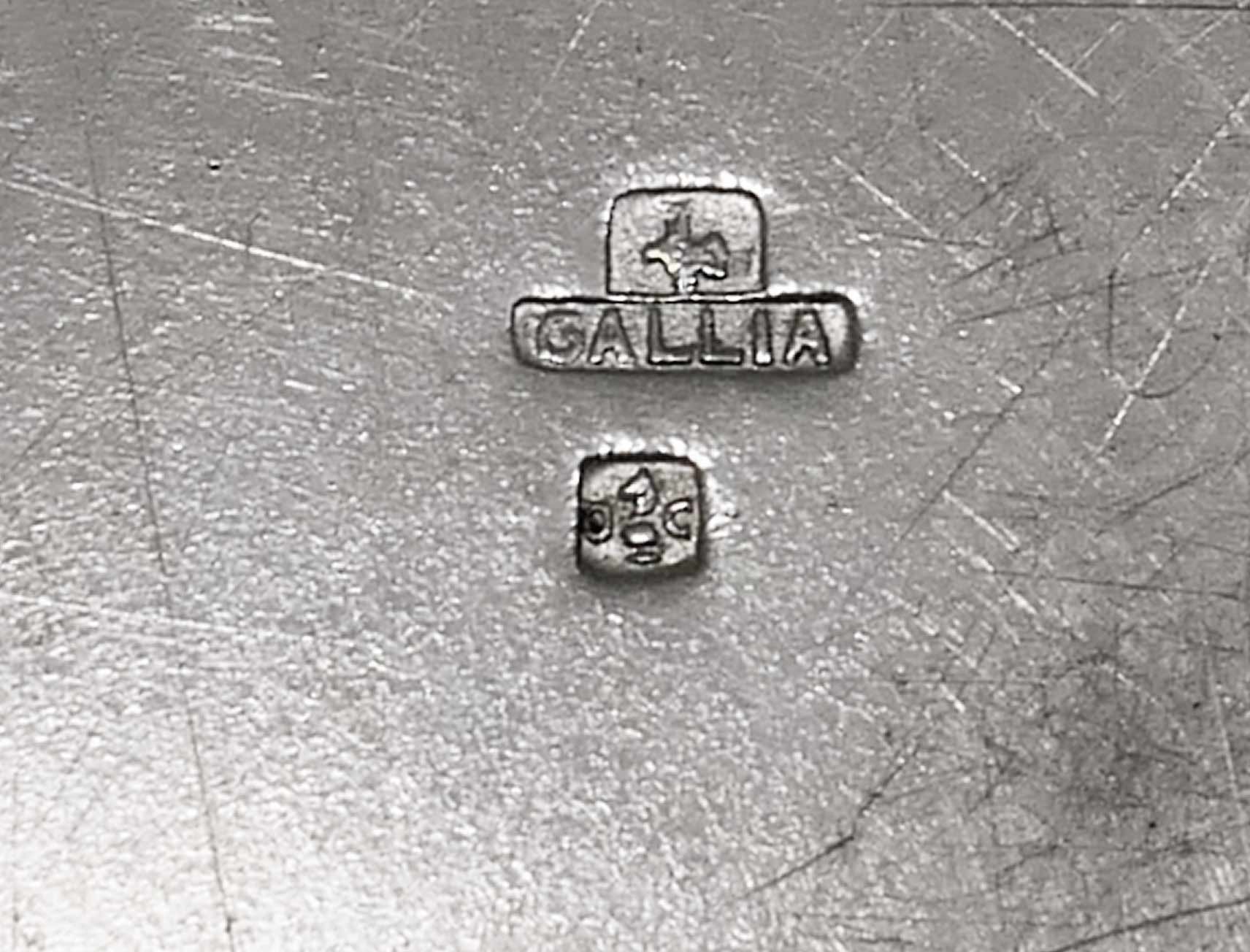 Pique flowers or wears silver metal pen Christofle Gallia