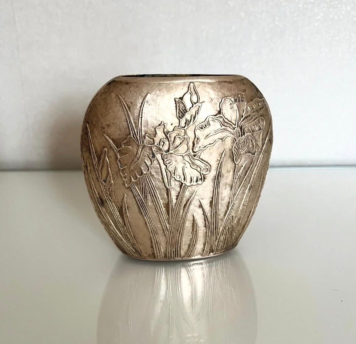 Vintage brass vase