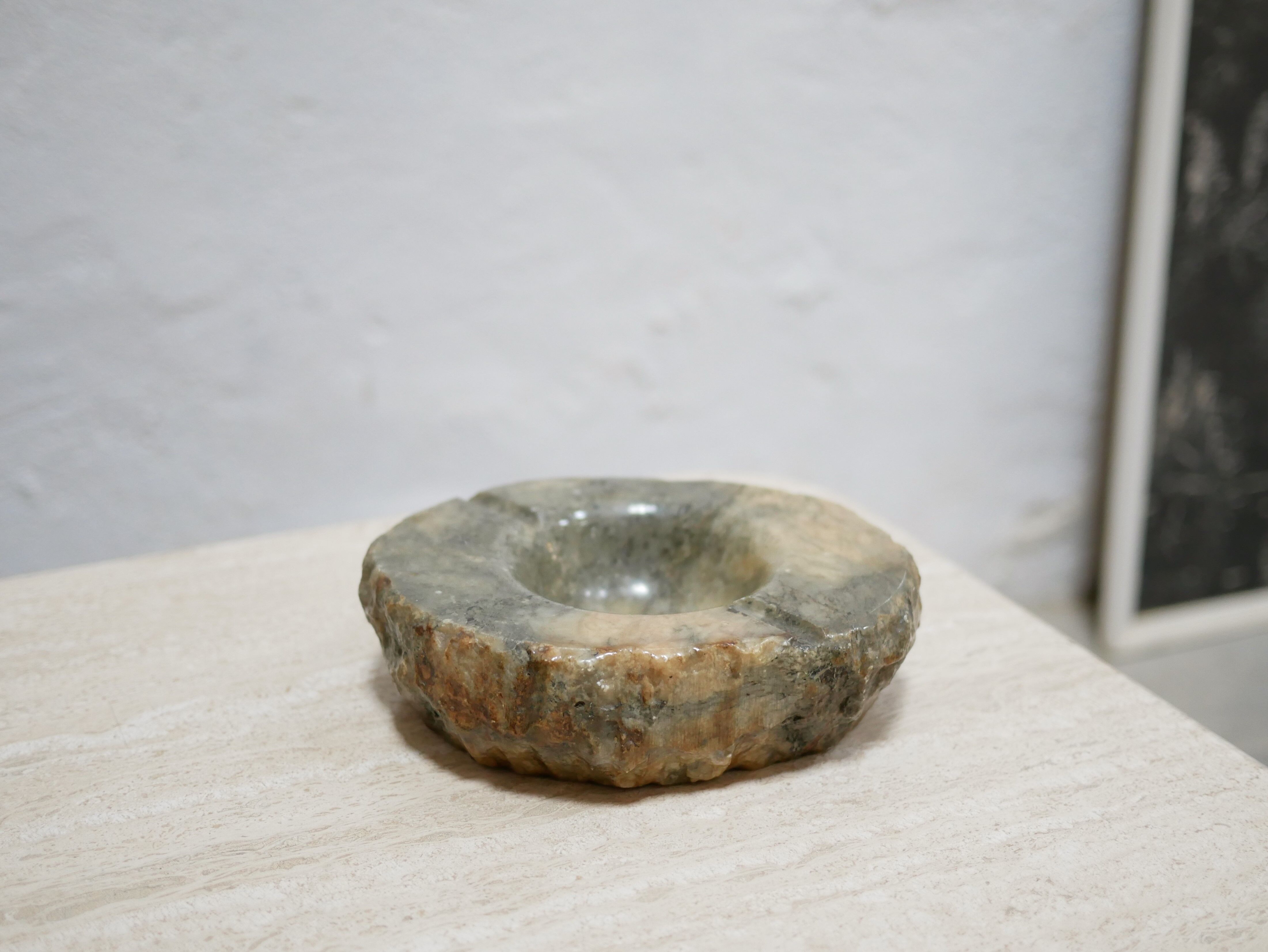 Cendrier vintage en albâtre, Italie