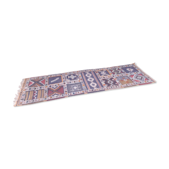 Handmade vintage taznakht berber corridor carpet