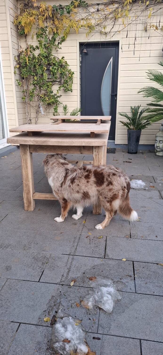 Farmhouse table with oak extensions 3m