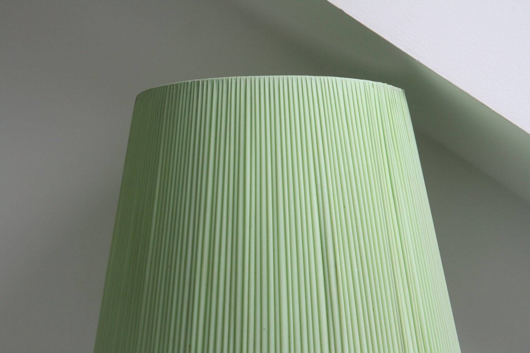 Lampadaire plissé des années 50 avec support.