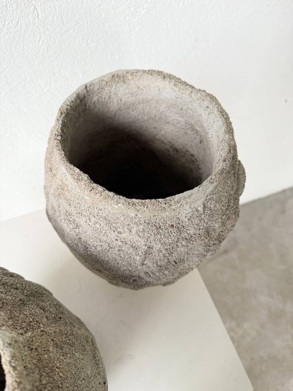 Pair of cement planters, 1900