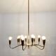 Italian mid century modern brass Sputnik chandelier