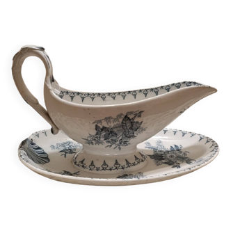 Sarreguemines Flore Sauceboat