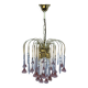 Lustre en verre de Murano rose, années 80
