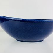 Plat et coupe Blå eld par Hertha Bengtson pour Rörstrand Sweden, céramique
