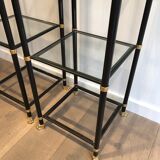 Pair of metal shelves by Guy Lefèvre for Maison Jansen 70s