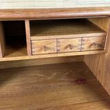 60s 70s teak secretary chest of drawers Danish Modern by Dyrlund Denmark