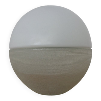 Two-Piece Opal Glass Table Ball Lamp, Italy, 1960s