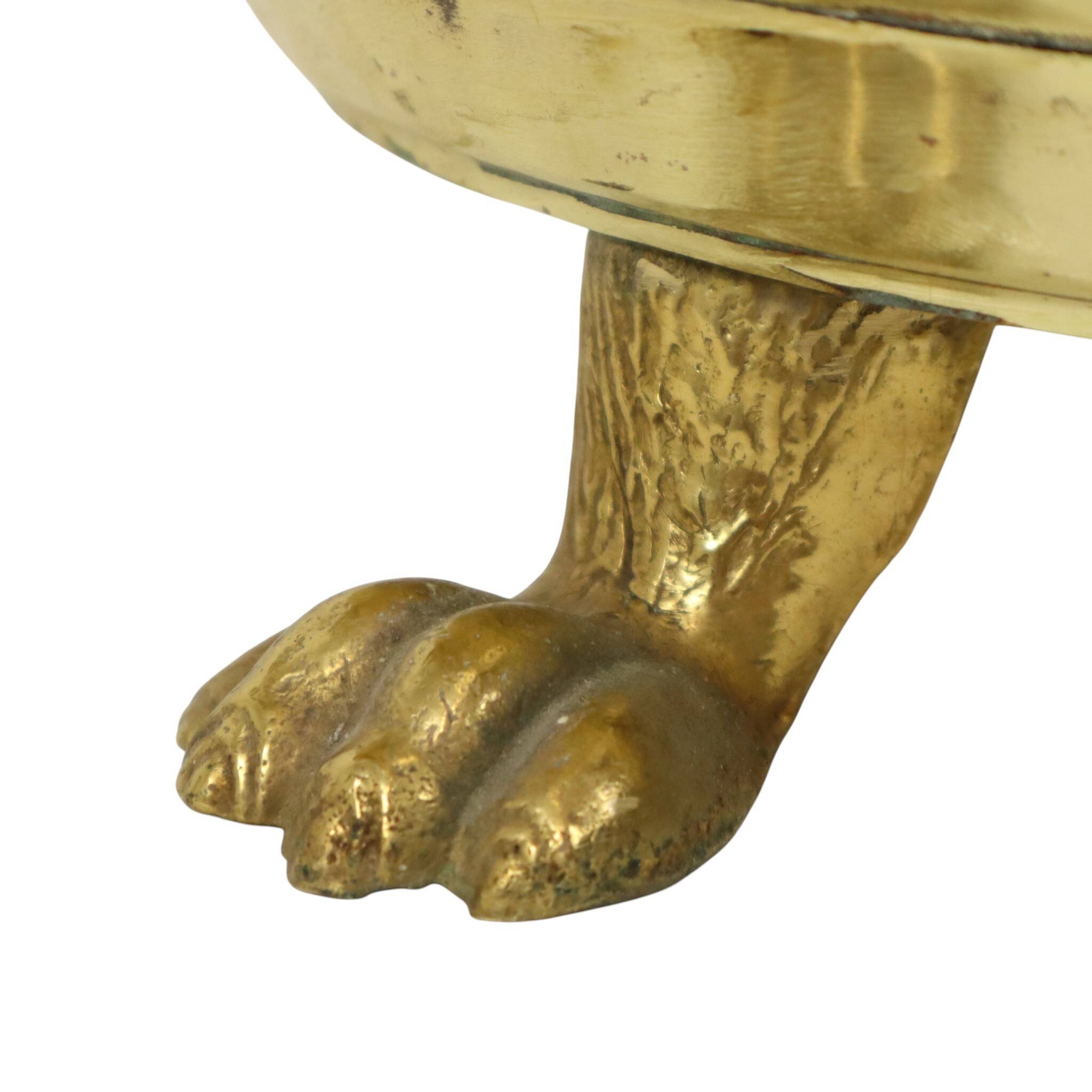 Large Copper Kettle Jardinière Flowerpot Griffin Brass