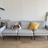 Light grey modular canapé Hübsch