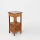 French Art Deco Nightstand in Oak with Pink Marble Top, 1930s