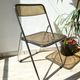 Folding chair chrome and plexi smoked 70s
