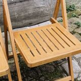 Set of 6 wooden folding chairs