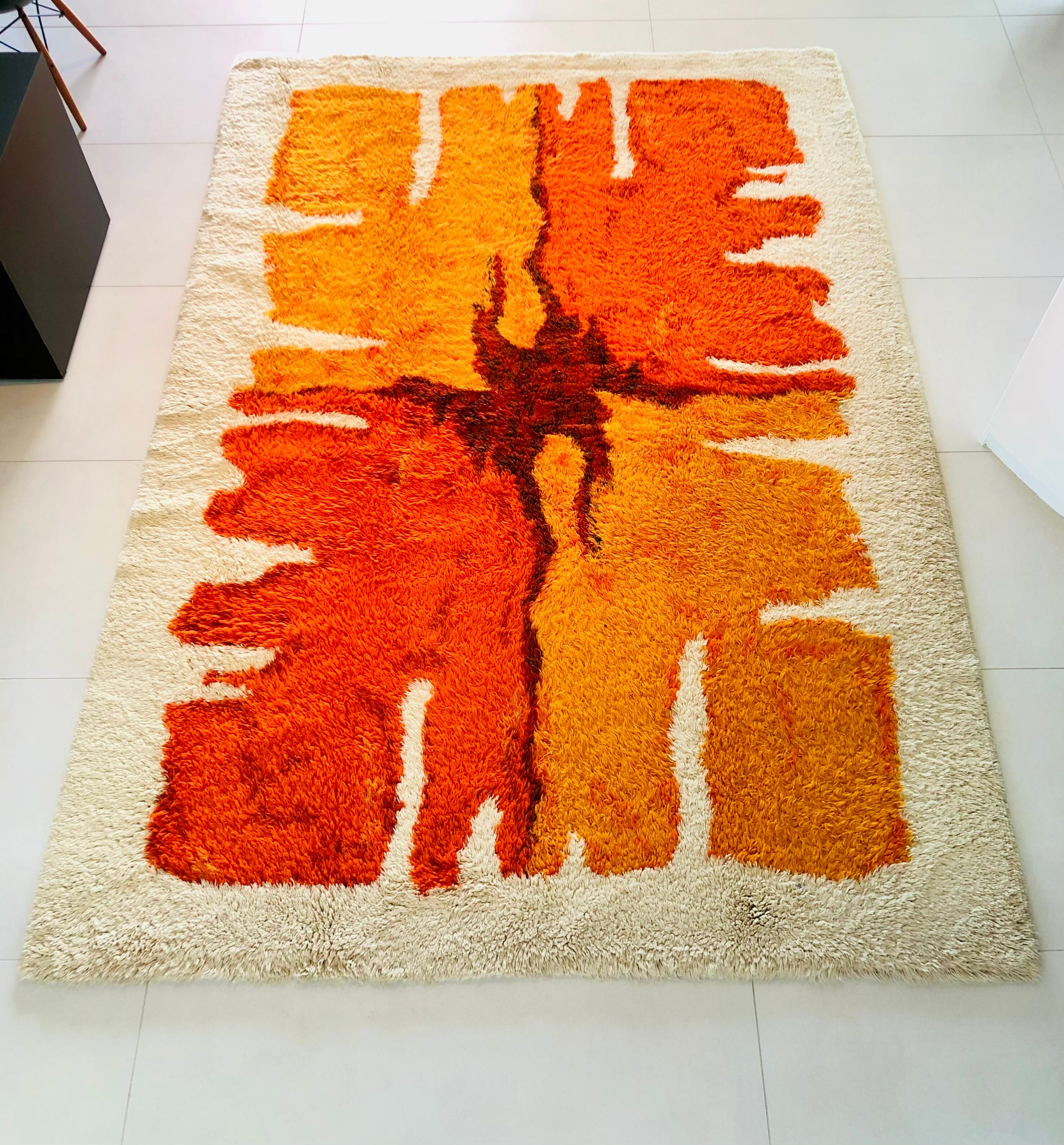 2x3 wool rug by Hojer Eksport Wilton, Joker model, Denmark 70s