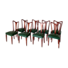 Art deco dining chairs,  Gugliemo Ulrich, Italy 1940s, set of eight