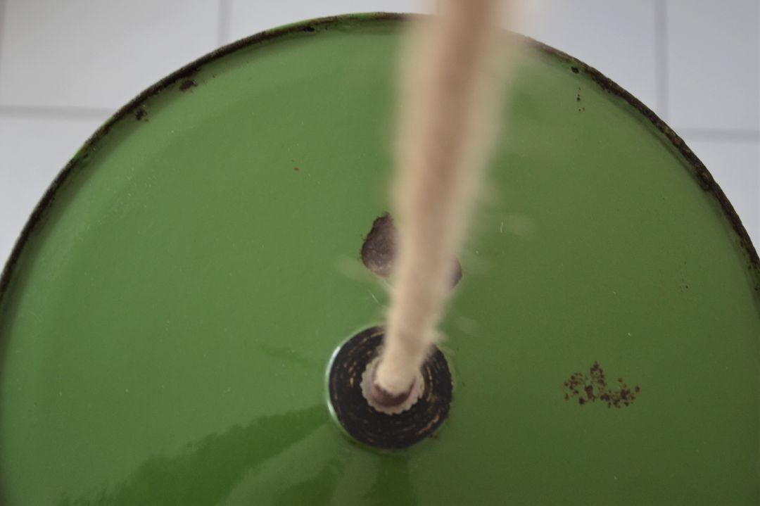 Industrial suspension, green enamel shade