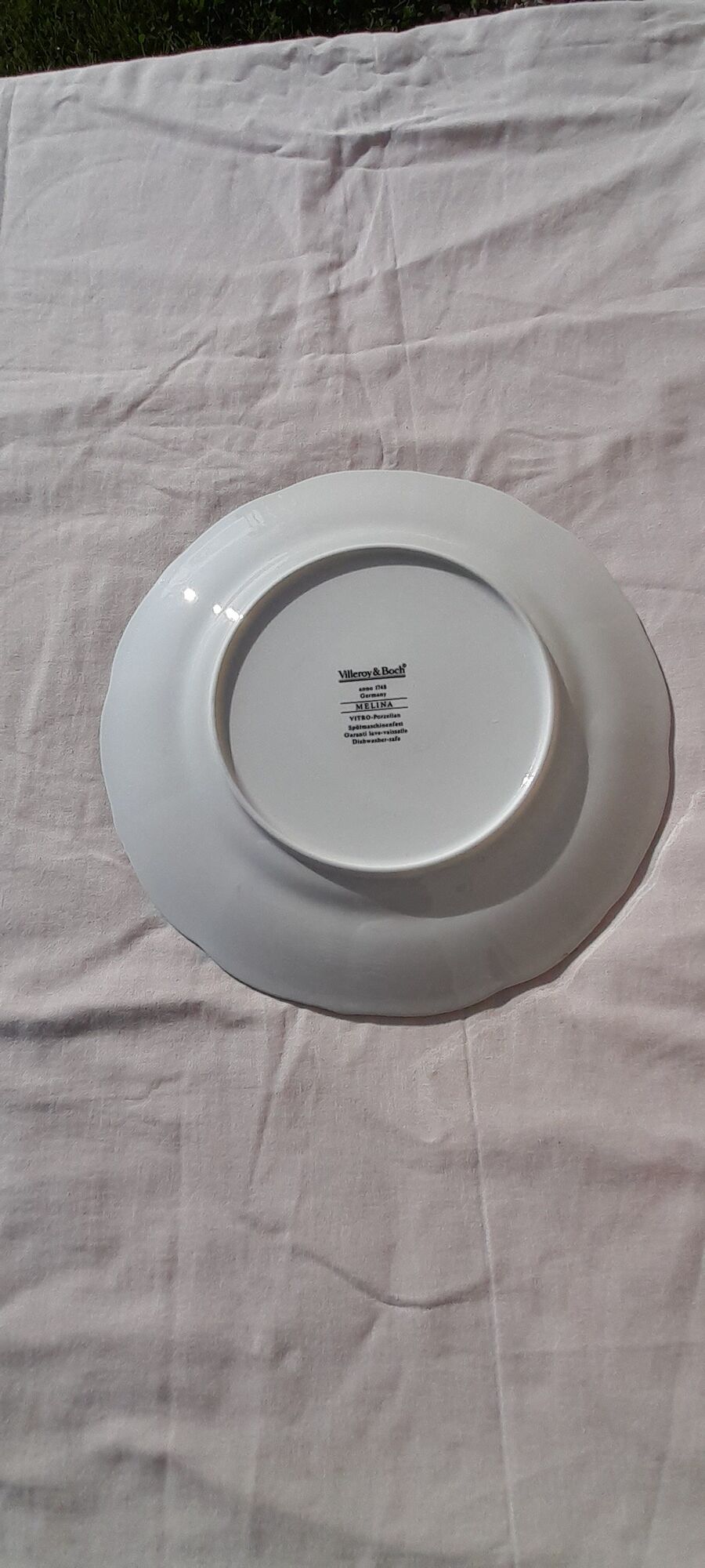 Assiette en vitro porcelaine de Villeroy & Boch modèle Melina diam 26,5 cm