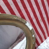 oval plaster mirror 55x34cm