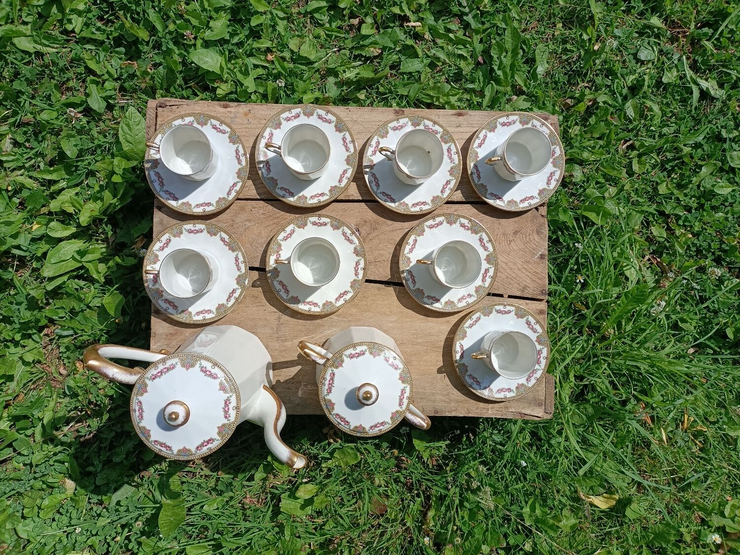 Limoges porcelain tea service - Walbecque Dewitte Armentières