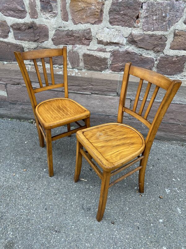 Set de 2 chaises bistrot Baumann french bistro chair vintage