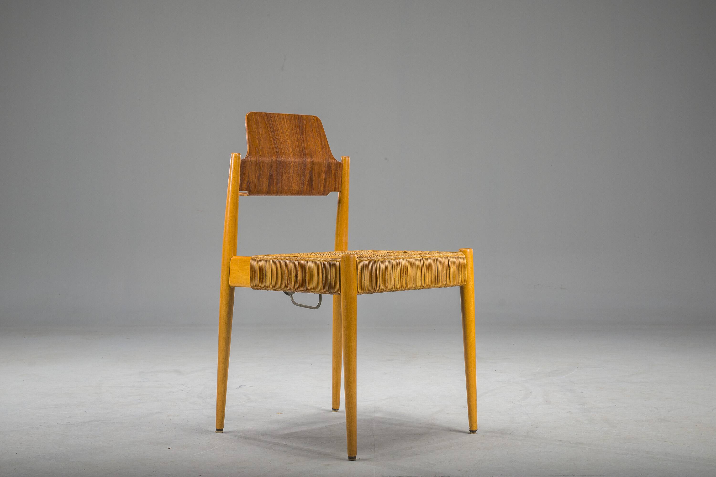 Bauhaus SE19 Chair by Egon Eiermann for Wilde + Spieth, 1950s