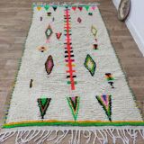 Handmade wool Berber rug 260 X 135 CM