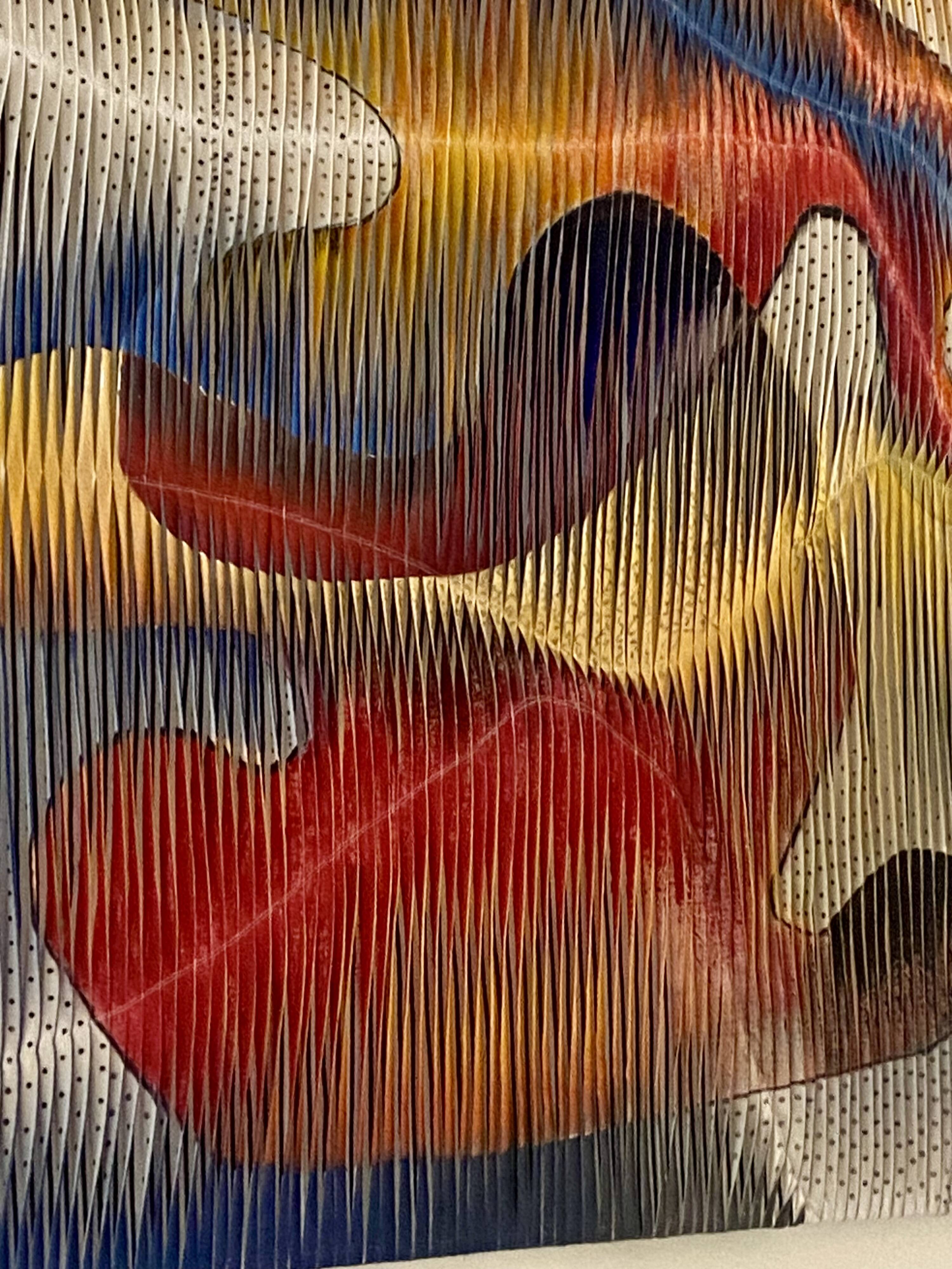 Textile sculpture-painting: The Dance of Colors