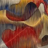 Textile sculpture-painting: The Dance of Colors