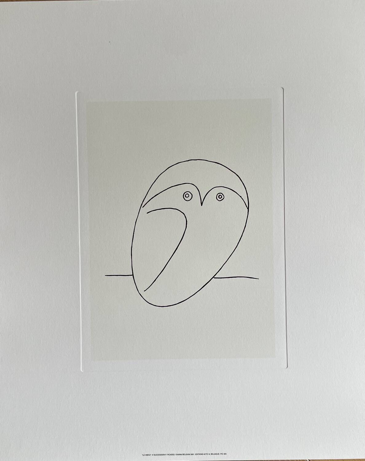 Pablo picasso (1881-1973), le hibou, cooyright succession p. picasso/ sabam belgium 2001