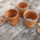 3 tasses en grès vintage