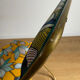 Vintage folding chair lafuma revisited yellow and blue floral fabrics