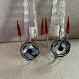 Vintage glass wall lights