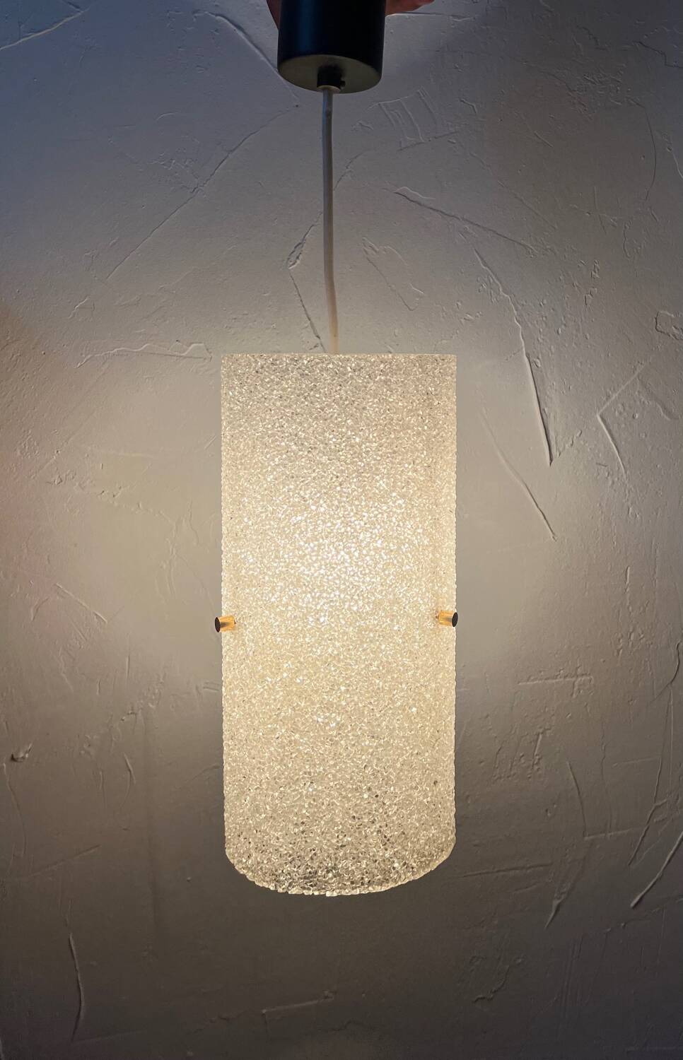 Vintage 1970s granite cylindrical suspension